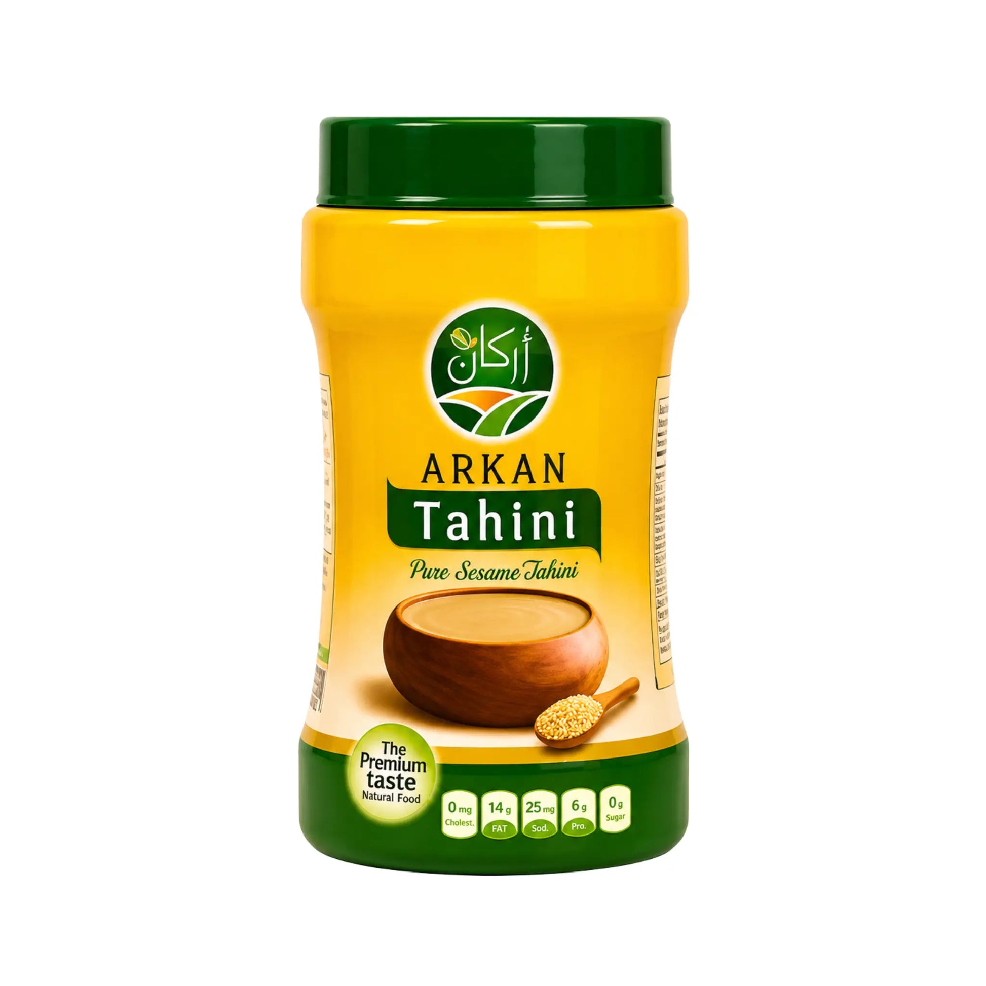 Arkana Tahini 400g från Libanon är en högkvalitativ sesampasta som delar den autentiska smaken från Mellanöstern. 