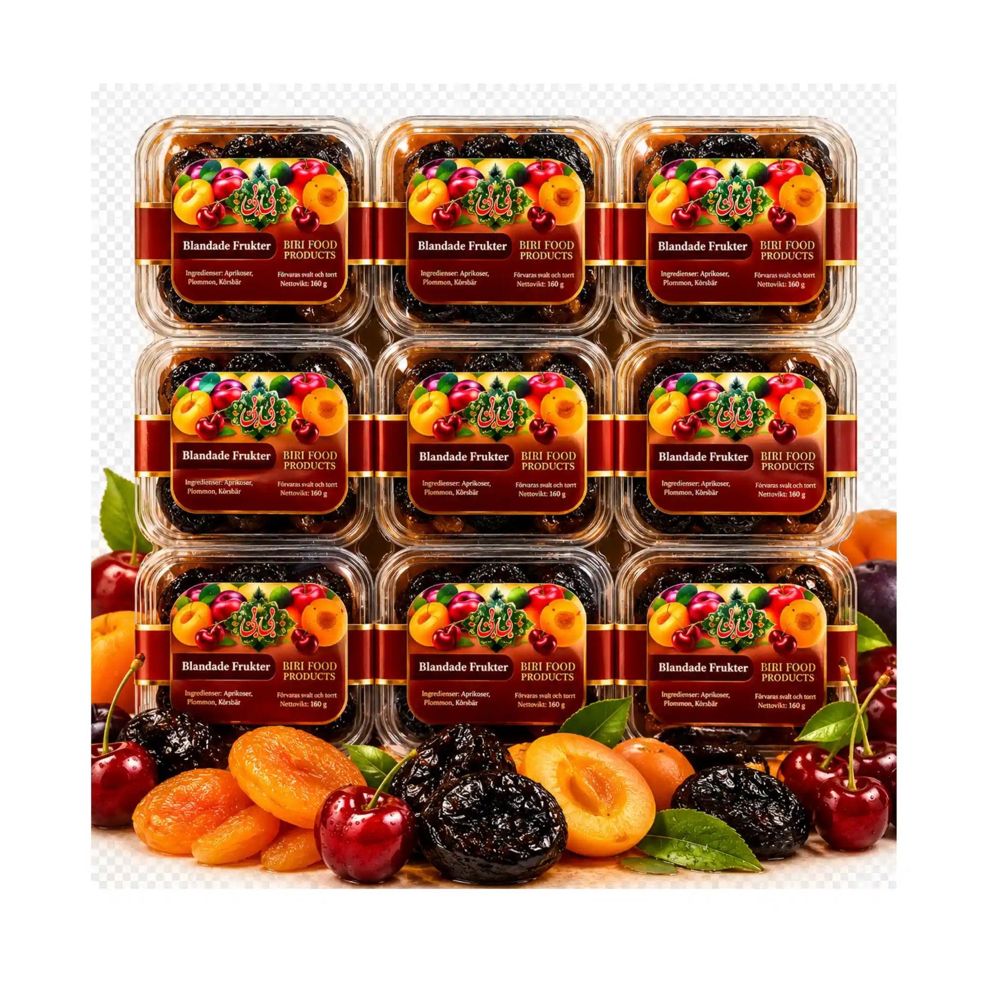 Bibis Lavashak Torshak Mix Frukter 150g, persiskt surt fruktläder med fruktbitar på shirdill.com.