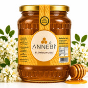 ANNEBI blomhonung i glasburk, 900 g-etikett