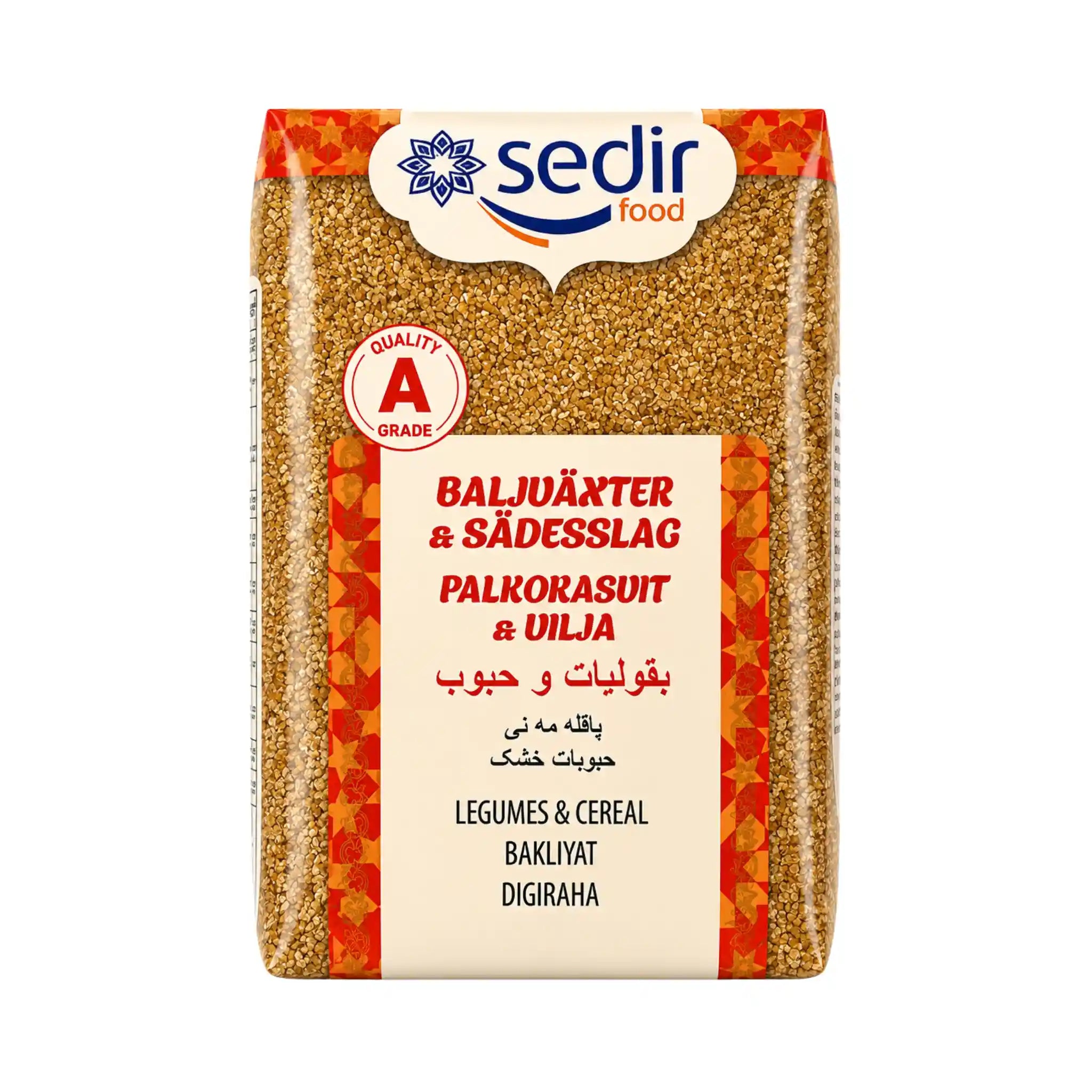 Bulgur finbrun i förpackad påse från sedir food, 800 g