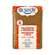 Grov bulgur i transparent förpackningspåse, Sedir Food