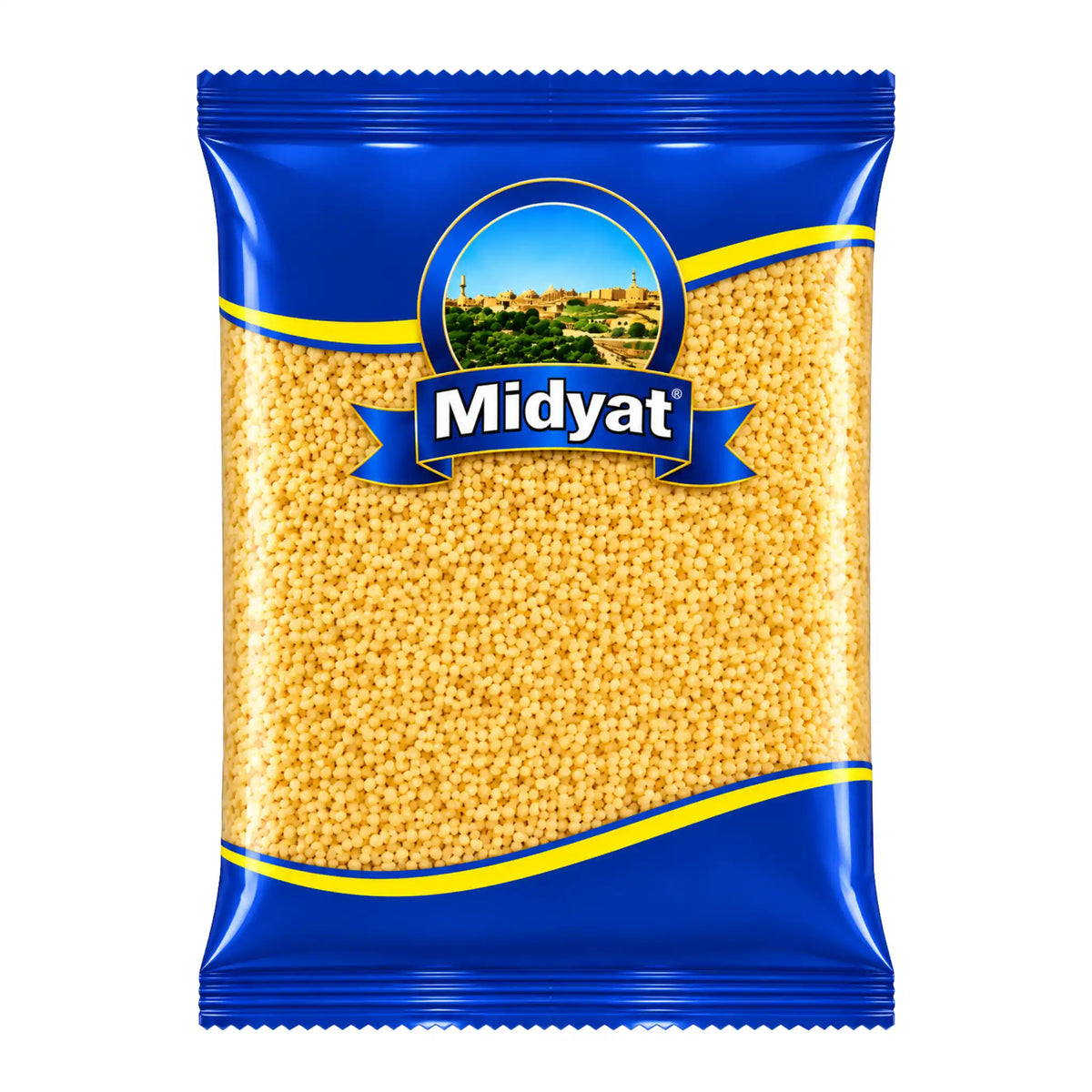 Bulgur i blå förpackning från Midyat, finmalen bulgur 900 g