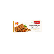 Chheda's Jordnötter Chikki Bar 35g, krispig indisk jordnötsknäck med jaggery på shirdill.com.