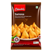 Mini-samosa i påse med kryddig fyllning, triangelformade krispiga snacks