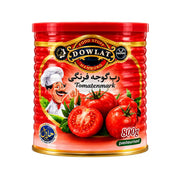 Dowlat Tomatpuré 800g konservburk med koncentrerad röd tomatpuré för matlagning
