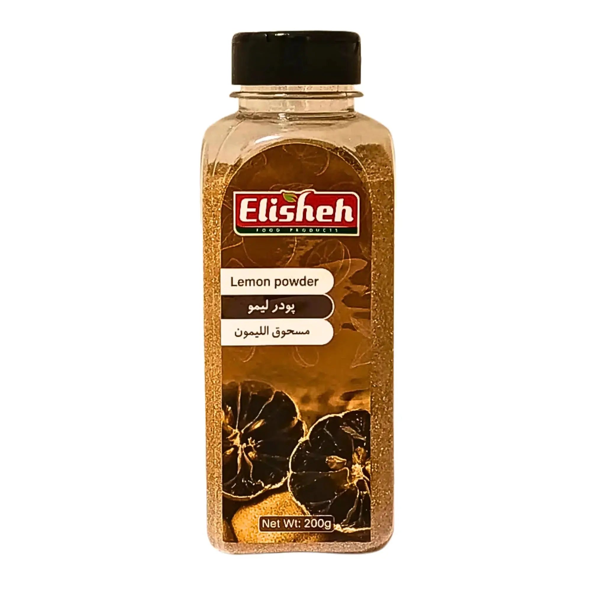 Persiskt citronpulver 200g Elisheh i plastburk med svart lock, orientalisk krydda