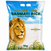 Golden Lion® basmatiris i blå påse med lejonmotiv, 5 kg