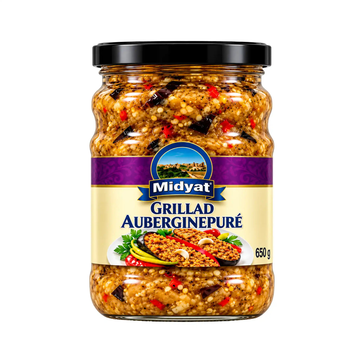 Glasburk med grillad auberginepuré, Midyat, 650 g