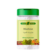 Bikarbonat 250g i plastburk med grön lock, orientaliska kryddor på etiketten.
