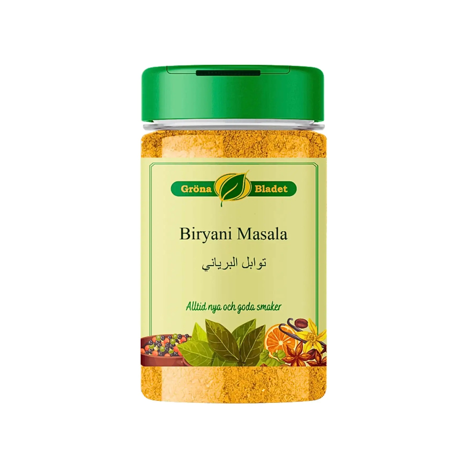 Biryani Masala kryddburk med grön etikett, orientaliska kryddor, 140g.