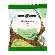 Förpackning med hela brödkummin, orientalisk krydda, 40g med gröna detaljer.