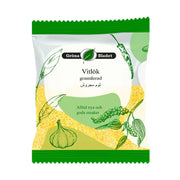 Påse med granulera vitlök, Grona Bladet, orientaliska kryddor, 40g, illustrerad design