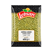 Påse med Lebsan Gröna Linser 800g, torkade gröna linser på shirdill.com.