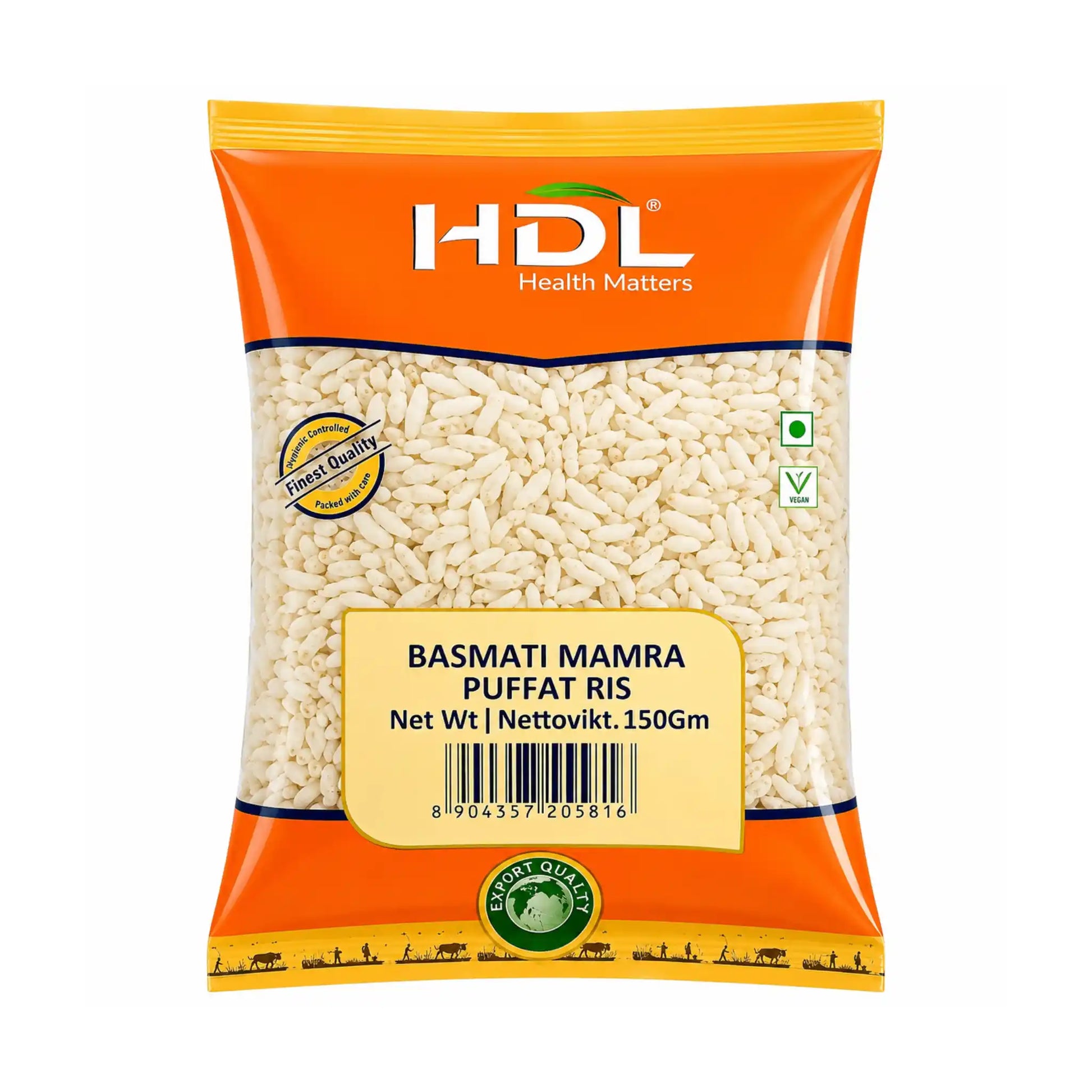 HDL basmati mamra puffat ris i orange förpackning, 150 g