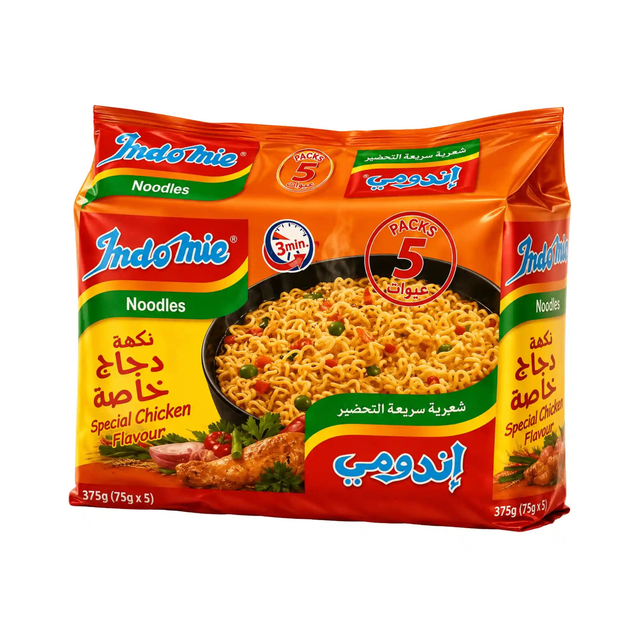 Indomie kycklingnudlar (5-pack)