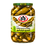 1&1 Inlagd gurka (Khiyar Shur) 1450g stor glasburk med krispiga persiska gurkor i örtsaltlag