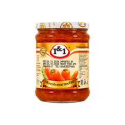 1&1 morotsmarmelad i glasburk med orange etikett, 350 g
