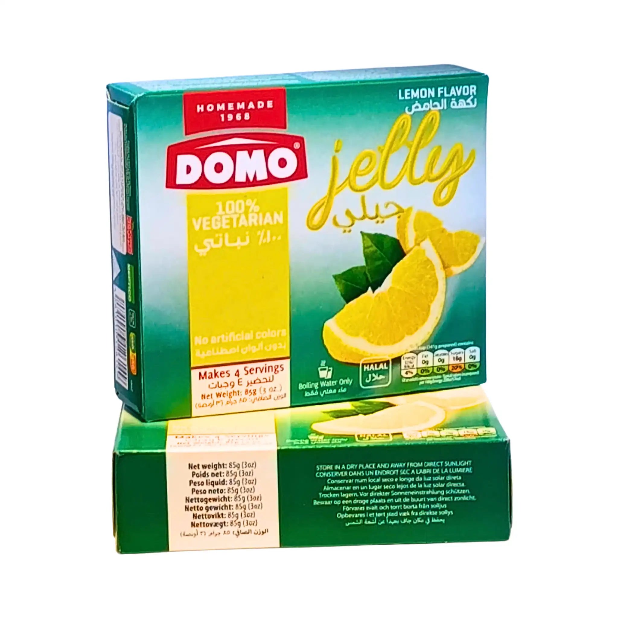 Domo gelé för citron i kartong, 85 g.