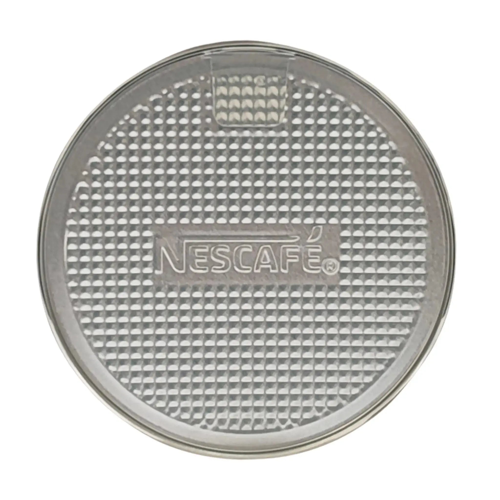 Plastlock till Nescafé burk med textur, tillbehör för förvaring av kaffe.