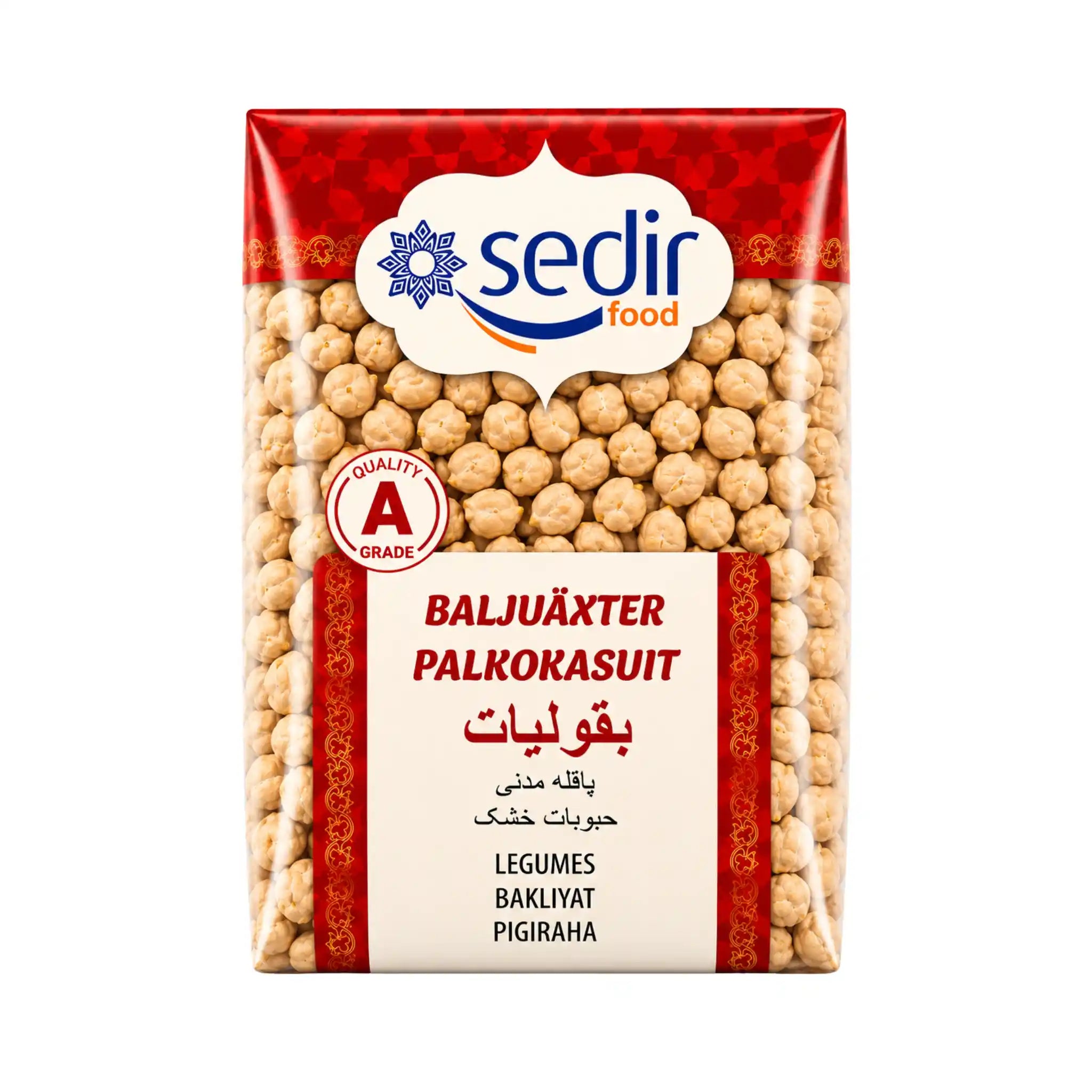 Förpackade stora kikärtor Sedir 800 g