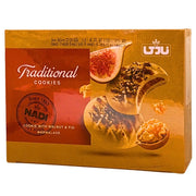 Förpackning med orientaliska kakor fyllda med fikon och valnötter, 500g.