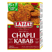 Lazzat Chapli Kebab Masala-kryddmix, 100g för saftiga kebab, orientaliska smaker.