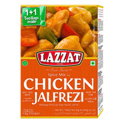 Kyckling jalfrezi kryddmix, Lazzat, färgglad förpackning med kycklingrätt, 100g.