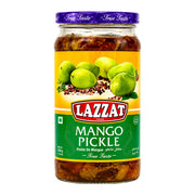 Mangopickle i olja i glasburk med Lazzat Foods-märkning, 330 g