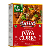 Kryddblandning för paya curry i LAZZAT-förpackning med texten Paya Curry