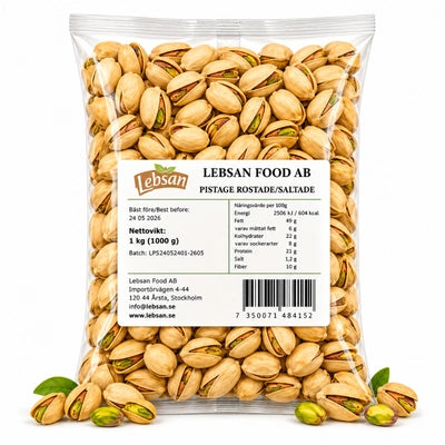 Lebsan Pistagenötter USA 800g – Rostade & Lätt Saltade Premium