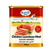 Kycklingluncheonkött i metallburk, 340 g, med guldlock
