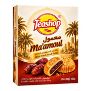 Förpackning av TeaShop Maamoul kakor fyllda med dadelmassa 420g