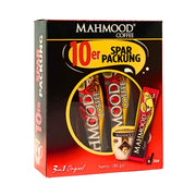 Mahmood Coffee 3-i-1 snabbkaffe, 10-pack med mjölk och socker, kartong.