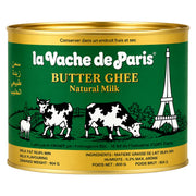 La Vache de Paris smörghee i metallburk med gul och grön etikett