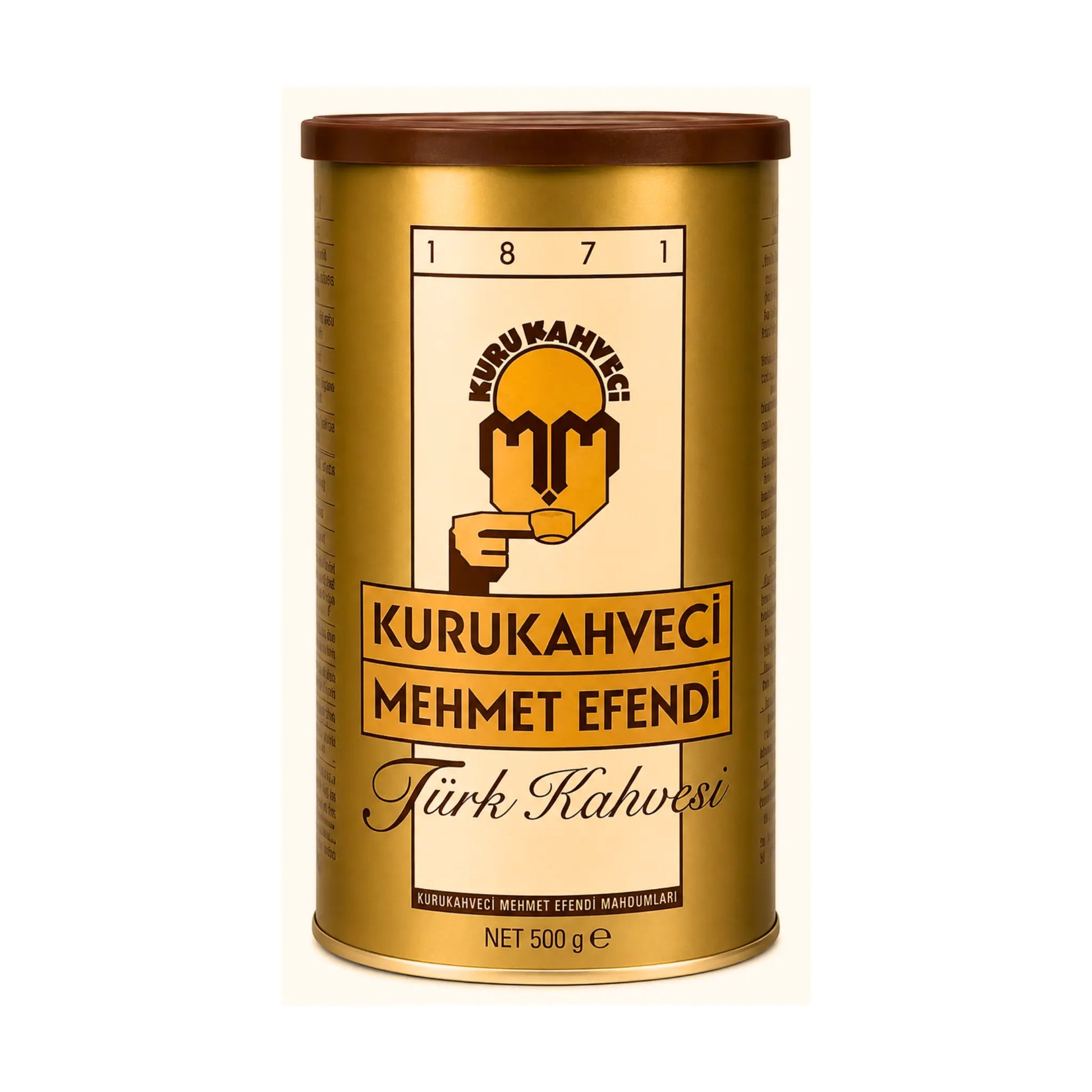 Turkiskt kaffe i guldmetallburk, Kurukahveci Mehmet Efendi, 500 g