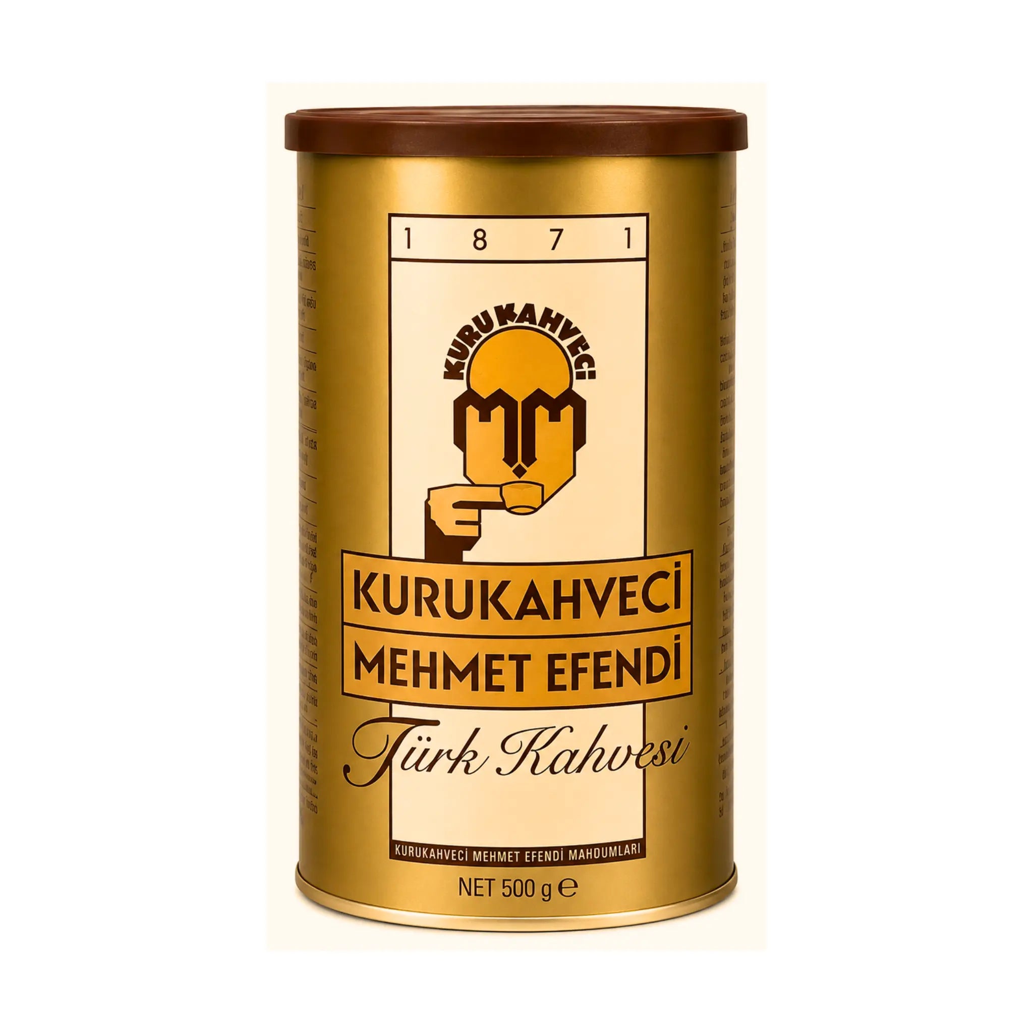 Turkiskt kaffe i guldmetallburk, Kurukahveci Mehmet Efendi, 500 g