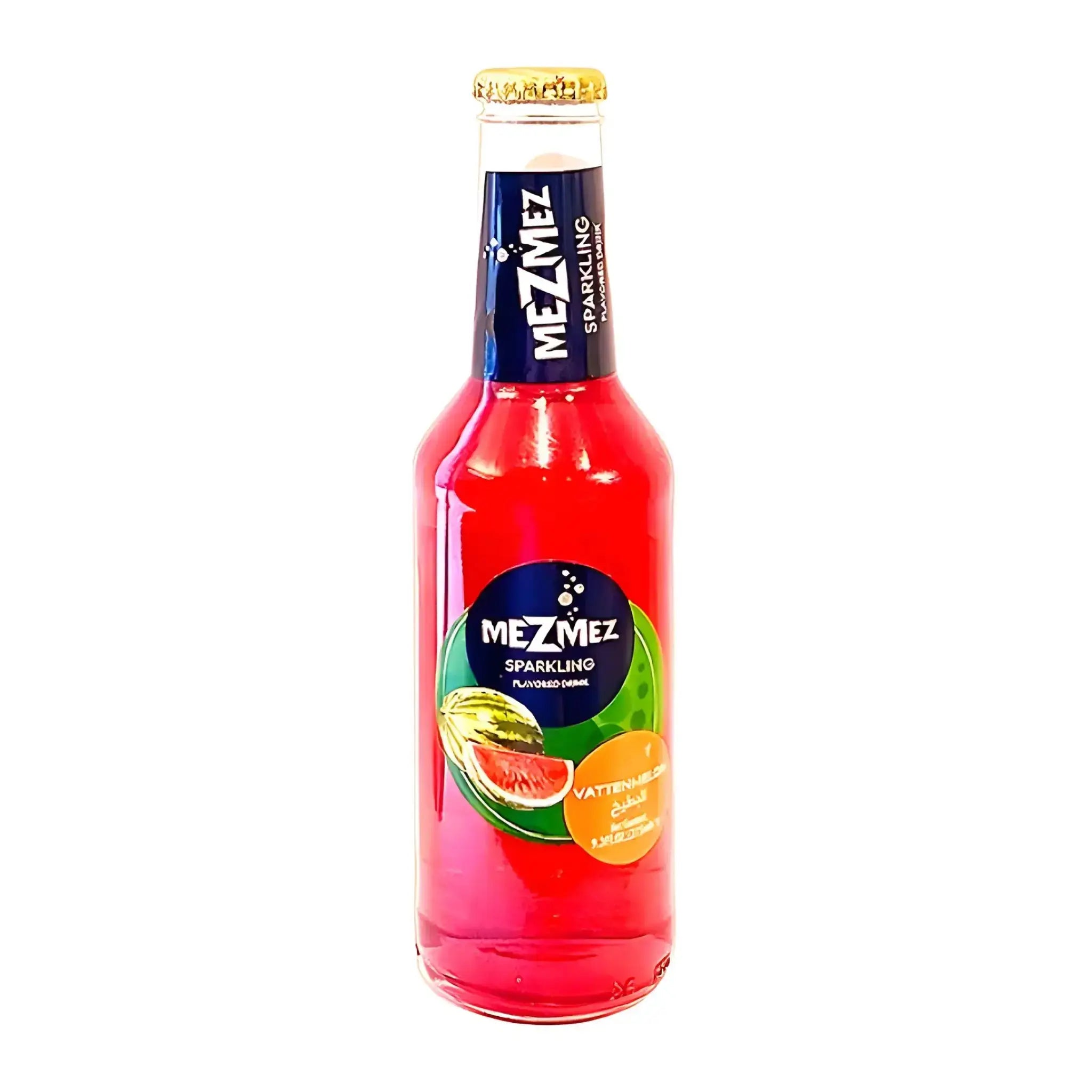 MezMez kolsyrad läsk med vattenmelonsmak i glasflaska, 275 ml, orientalisk dryck