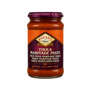 Patak’s tikka marinadpasta i glasburk med röd etikett