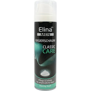 Rakskum Elina Classic Care för känslig hud, svart och grön raktub mot vit bakgrund
