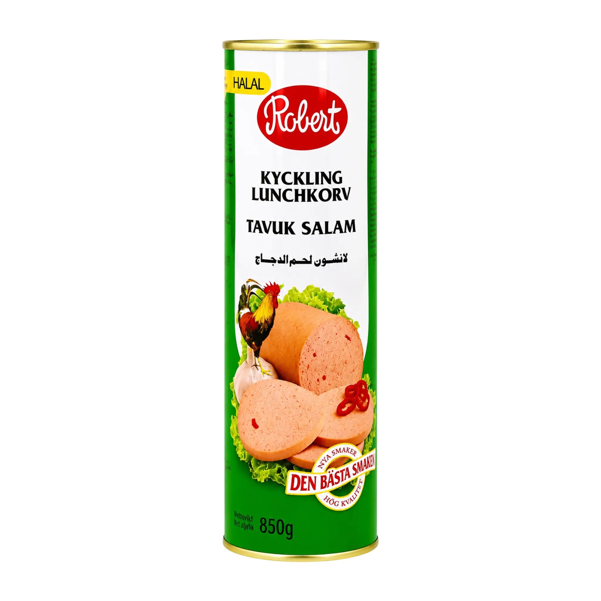 Kycklinglunchkorv i burk, mild smak, 850 g