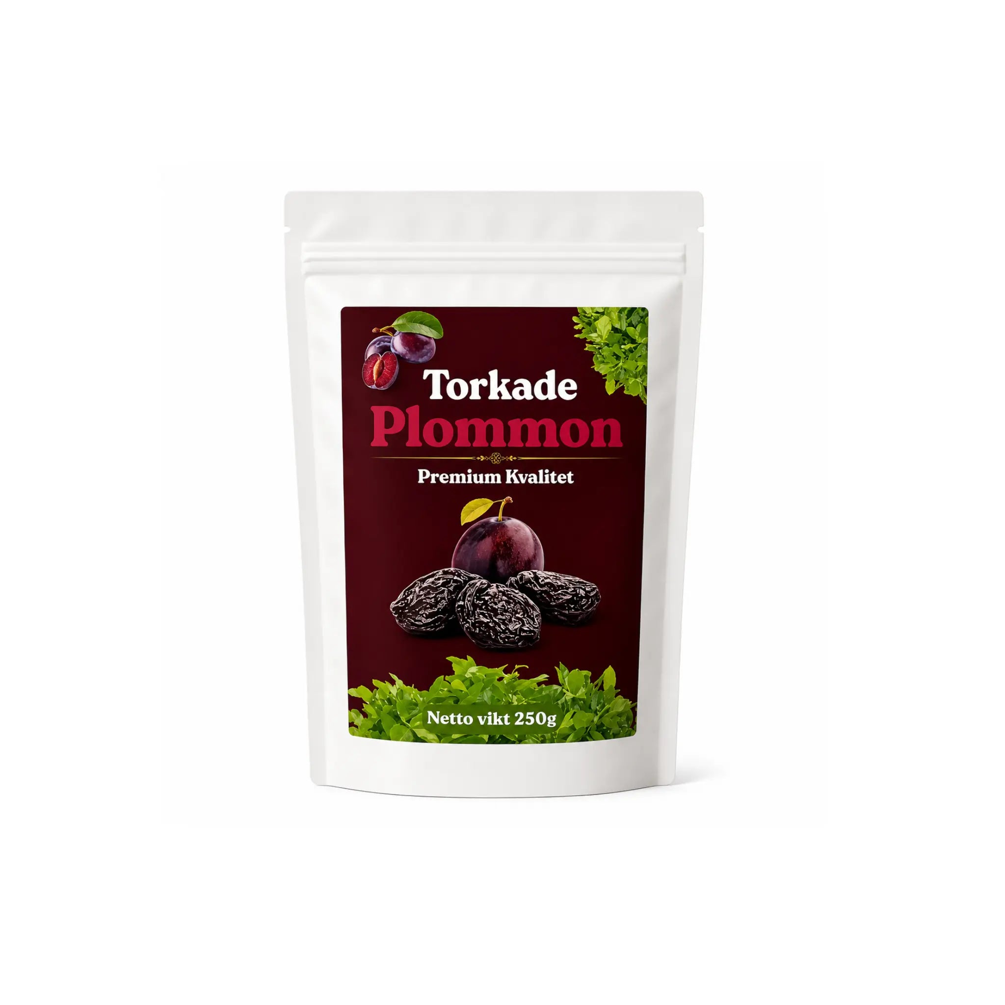 Shirdell torkade plommon i påse, 250 g
