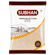 Subhan hirsemjöl i 1 kg-förpackning, finger millet flour, malet hirsgryn
