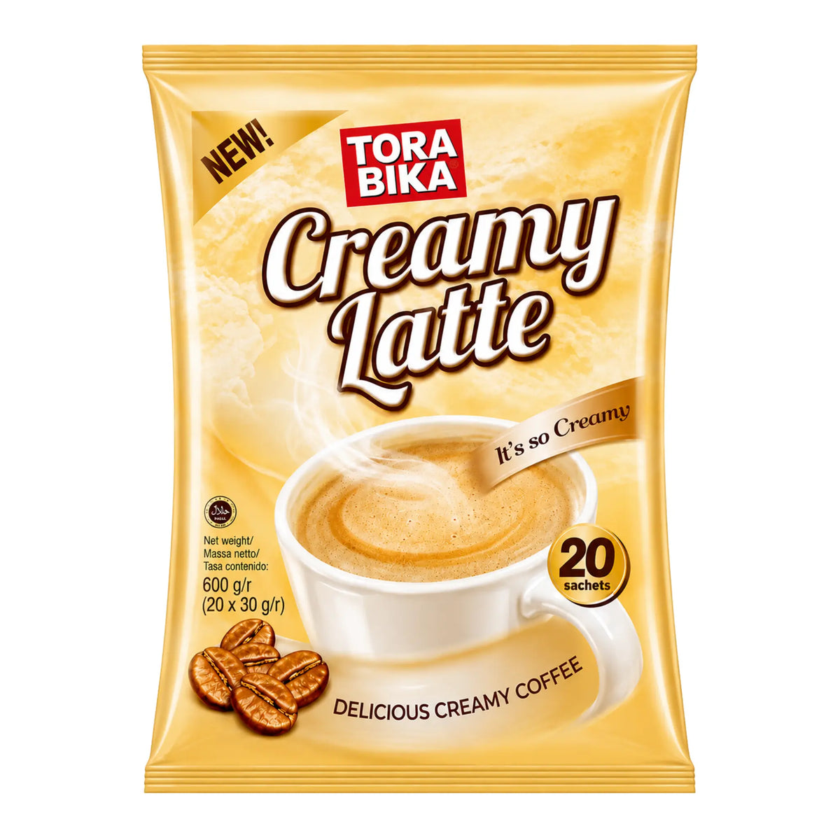 Torabika Creamy Latte snabbkaffe i påse, gräddig latte-smak