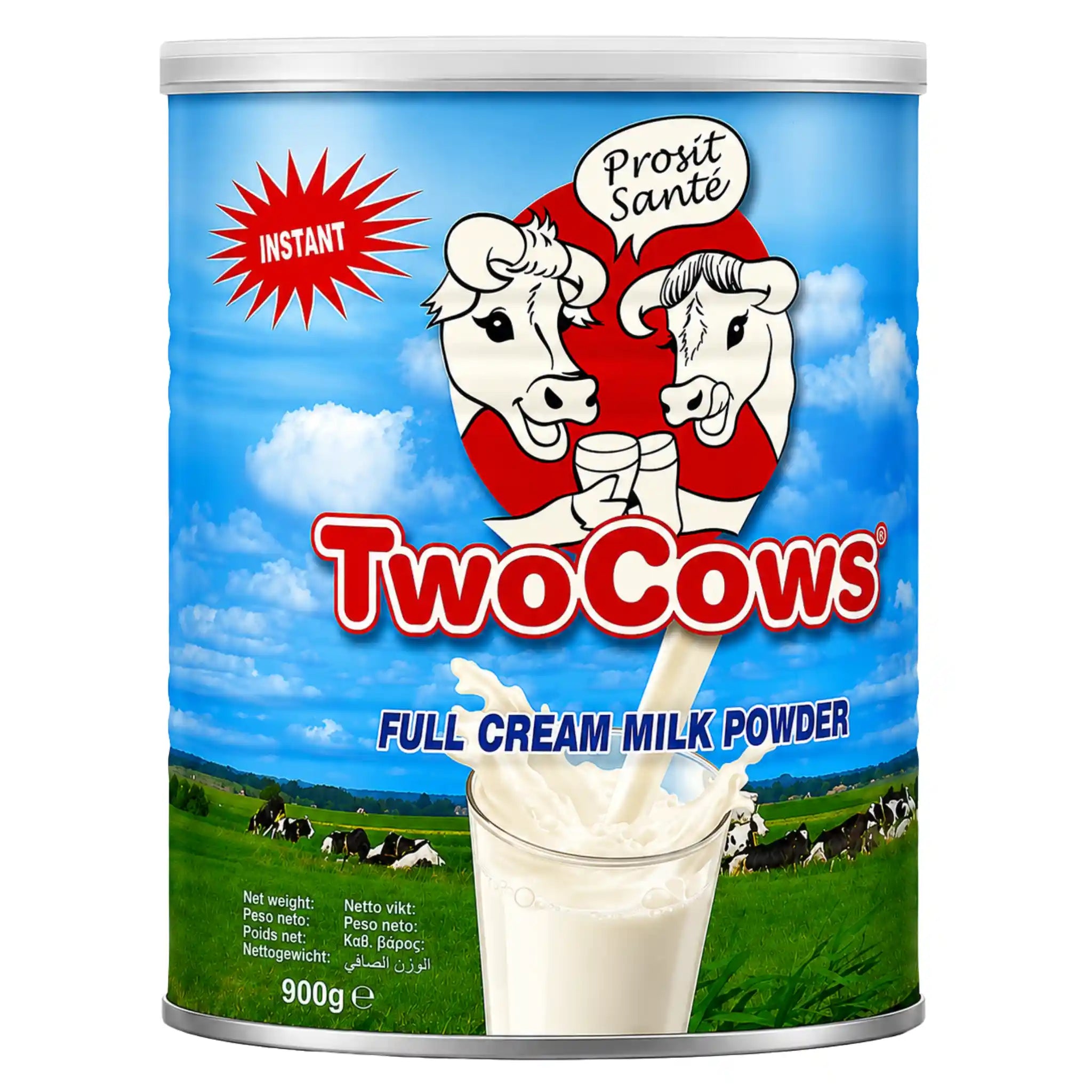 Mjölkpulverburk TwoCows Full Cream, 900 g